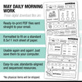 Load image into Gallery viewer, Printable First Grade May Daily Morning Work