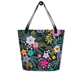 Load image into Gallery viewer, Midnight Meadow Floral Teacher Tote