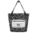 Load image into Gallery viewer, Composition Notebook Teacher Tote | black and white