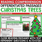 Christmas Trees December Close Reading Comprehension Passages and Questions