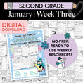 Load image into Gallery viewer, Printable Second Grade January Week 3 Resources