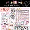 Load image into Gallery viewer, Printable Boho Pastel Pocket Chart Calendar | Pastel Pages