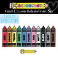 Load image into Gallery viewer, Bright Rainbow Giant Crayons Bulletin Board Set