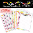 Load image into Gallery viewer, Printable Rainbow Pastel Student Work Display | Emotional Rollercoaster
