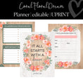 Load image into Gallery viewer, Printable Teacher Planner Editable and Digital Teacher Planner Floral and Boho by UPRINT