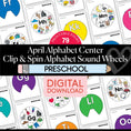 Load image into Gallery viewer, Printable Preschool April Alphabet Center