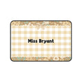 Load image into Gallery viewer, Yellow Gingham Floral Personalized Desk Mat | Miss Honey's Cottage Classroom