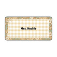 Load image into Gallery viewer, Yellow Gingham Floral Personalized Desk Mat | Miss Honey's Cottage Classroom