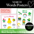Load image into Gallery viewer, Printable March Words Posters