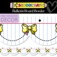 Load image into Gallery viewer, Study Hall Pencil Bows Bulletin Board Border
