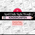 Load image into Gallery viewer, Printable Kindergarten April Daily Sight Words