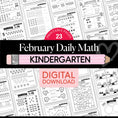 Load image into Gallery viewer, Printable Kindergarten February Daily Math