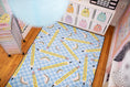 Load image into Gallery viewer, Pencils on Blue Checkerboard Classroom Rug by Schoolgirl Style