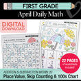 Load image into Gallery viewer, Printable First Grade April Daily Math