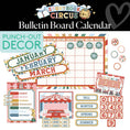 Load image into Gallery viewer, Vintage Circus Calendar Bulletin Board Set | Storybook Circus
