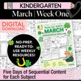 Load image into Gallery viewer, Printable Kindergarten March Week 1 Resources
