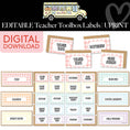Load image into Gallery viewer, Printable Gingham Editable Teacher Toolbox Labels | A Year In Pastel