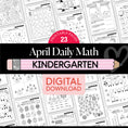 Load image into Gallery viewer, Printable Kindergarten April Daily Math