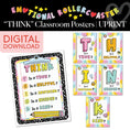 Load image into Gallery viewer, Printable Rainbow Pastel Think Posters | Emotional Rollercoaster