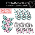 Load image into Gallery viewer, Printable Christmas Greenery Cutouts | Frosted School Days