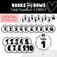 Load image into Gallery viewer, Black and White Printable Table Numbers