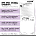 Load image into Gallery viewer, Printable Second Grade May Daily Writing Warm Ups