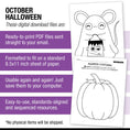 Load image into Gallery viewer, Printable Preschool and Kindergarten Halloween Worksheets, Activities and Coloring Pages | Halloween Party Pack