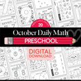 Load image into Gallery viewer, Printable Preschool October Daily Math