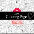 Load image into Gallery viewer, Free Printable May Coloring Pages Pack 2