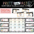Load image into Gallery viewer, Printable Pastel Editable Toolbox Labels | Pretty in Pastel