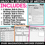 Winter Creative Writing Prompts Roll A Story Christmas Roll and Write Activities