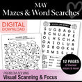 Load image into Gallery viewer, Printable May Mazes and Word Searches