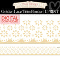 Load image into Gallery viewer, Printable Calming Golden Lace Trim Border | Miss Honey's Cottage Classroom