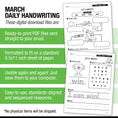 Load image into Gallery viewer, Printable March Daily Handwriting