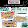 Load image into Gallery viewer, Personalized Editable Canva Kraft Style Banner Bundle 2