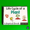 Life Cycle of a Plant Science Adaptive Book and Worksheet for Special Education