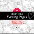 Load image into Gallery viewer, Printable October Writing Pages