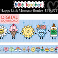 Load image into Gallery viewer, Printable Retro Happy Little Moments Border | 90s Teacher