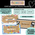 Load image into Gallery viewer, Personalized Editable Canva Kraft Style Banner Bundle 4