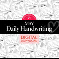 Load image into Gallery viewer, Printable May Daily Handwriting