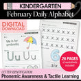 Load image into Gallery viewer, Printable Kindergarten February Daily Alphabet (Q-T)