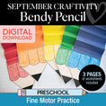 Load image into Gallery viewer, Printable September Bendy Pencil Craft