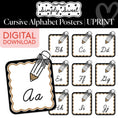 Load image into Gallery viewer, Printable Classic Black and White Cursive Alphabet Posters | Simply Sweet