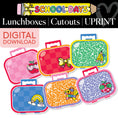 Load image into Gallery viewer, Printable Bright Rainbow Lunchboxes Bulletin Board Cutouts | School Days