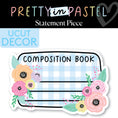 Load image into Gallery viewer, Pastel Gingham Composition Notebook Statement Piece