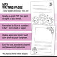 Load image into Gallery viewer, Printable May Writing Pages