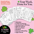 Load image into Gallery viewer, Printable Kindergarten March Week 3 Resources