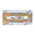 Load image into Gallery viewer, Pastel Blue Happy Teacher Personalized Classroom Banner | Banner Bar