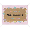 Load image into Gallery viewer, Pastel Pink Bow Personalized Classroom Banner | Banner Bar