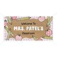 Load image into Gallery viewer, Pink Pencil Personalized Classroom Banner | Banner Bar